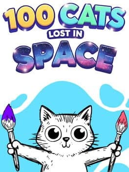 100 Cats Lost in Space Find & Color cover